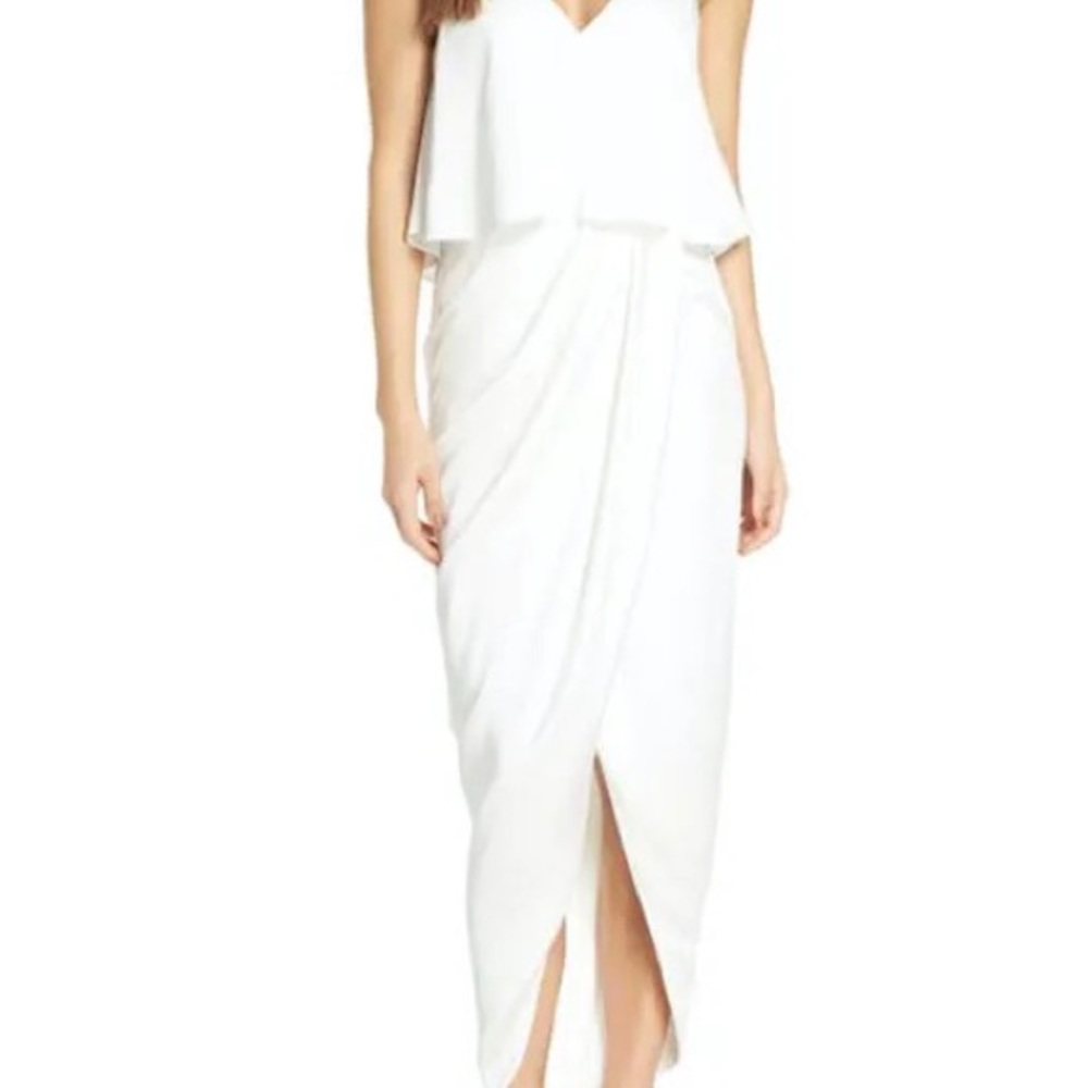 Shona Joy Luxe Frill Tulip Hem Maxi Dress